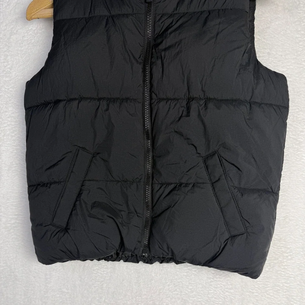 Old Navy Kids Black Puffer Vest Full Zip Quilted Sleeveless Jacket Size L 10-12